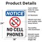 Signmission No Cell Phones, 18 in W x Rectangle, Aluminum OS-2PACK-NS-A-1824-V-14429 - alternate 5